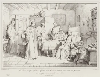 Fra Paolo Sarpi lehnt das Angebot des Senats ab, aus Sicherheitsgründen in einem Haus auf dem Platz zu wohnen, 1607